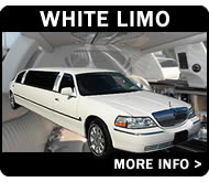 White Lincoln Town Car With 8 Seats